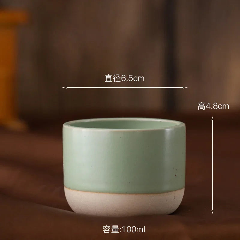 100ml 180ml 230ml Coffee Mug Vintage Ceramics Tea Cup Japanese-style Cafes Drinkware Stoneware Espresso for Restaurants Hotels Quick Pick Grocers