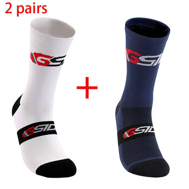 2pairs 2023 New Cycling Socks Bike Nurse Compression Road Bike Running Mtb Knee-high White Sports Funny Brand Black Quick Pick Grocers