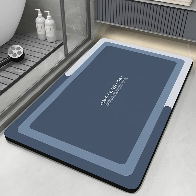 Diatomaceous Earth Bath Mat Bathroom Rug Absorbent Non-slip Floor Foot Mats Quick Dry Shower Carpet Toilet Pad Doormat Washable Econic Blanks