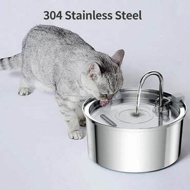 Stainless Steel Pet Water Feeder Cat Automatic Water Fountain USB Electric Mute for Cat Dog Filter Fountain Smart Drinking Bowl Econic Blanks