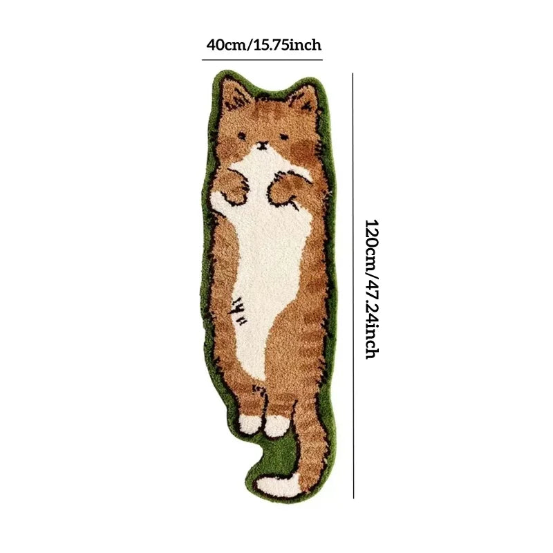Non-Slip Long Floor Mat Fluffy Soft Bedroom Bedside Rugs Nordic Cartoon Carpet for Kids Room Bathroom Living Room Home Decor Quick Pick Grocers