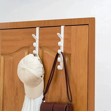 1pc Bedroom Door Hanger Clothes Hanging Rack Over The Door Plastic Home Storage Organization Hooks, Purse Holder For Bags Rails Econic Blanks