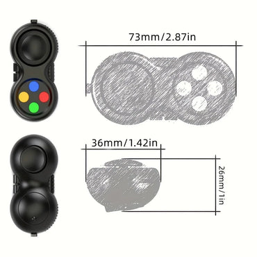 Fidget Pad with 8 Fidget Functions, Fidget Controller Stress Reducer, Fidget Toy Cube Relieves Stress and Anxiety Toys Quick Pick Grocers