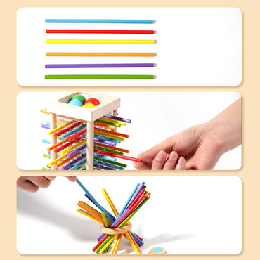 Parent child interactive wooden stick children's two person battle spatial thinking training puzzle toy Quick Pick Grocers
