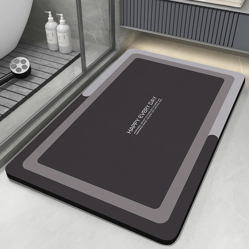 Diatomaceous Earth Bath Mat Bathroom Rug Absorbent Non-slip Floor Foot Mats Quick Dry Shower Carpet Toilet Pad Doormat Washable Econic Blanks