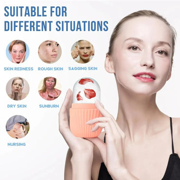 1/3PCS Ice Face Roller Stainless Steel Gua Sha Board Set Facial Massager Face Massage Roller Face Lifting Beauty Skin Care Tools Quick Pick Grocers