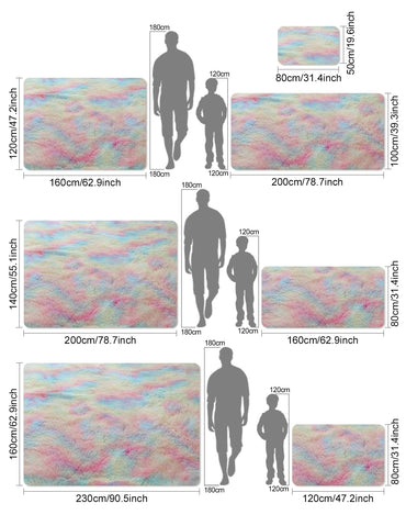 Kids Carpet Girl Rainbow Colors Carpets For Living Room Large Push Soft Bedroom Rugs Bedside Children's Room Floor Cute Mats Quick Pick Grocers