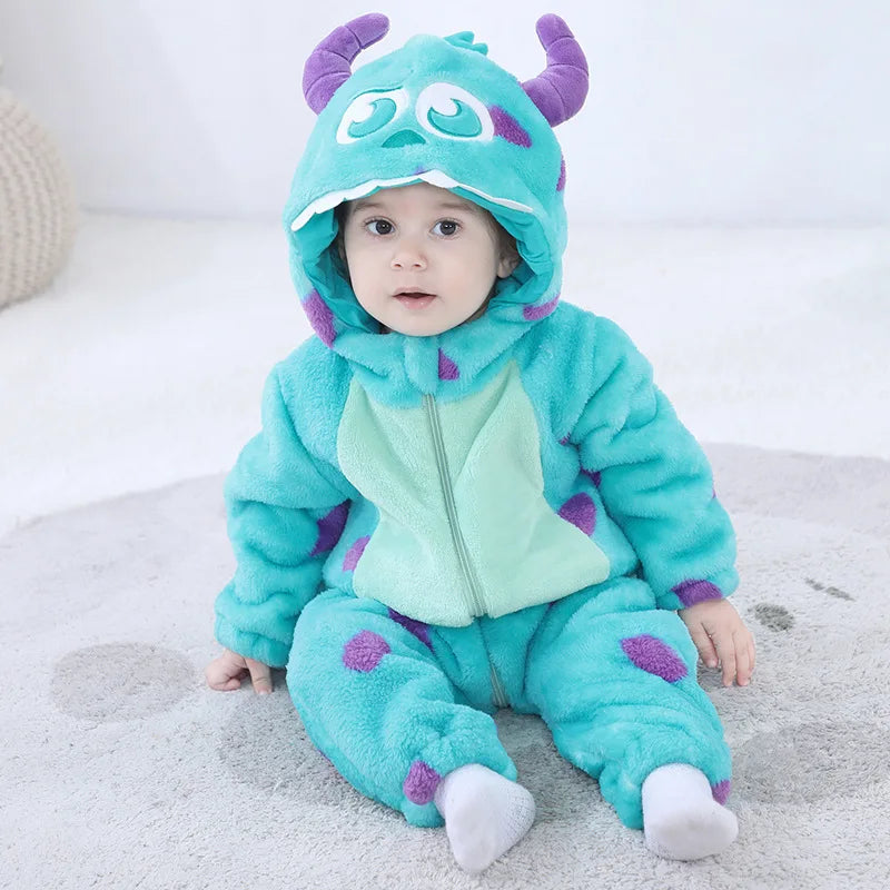 Baby Sully Romper Blue Warm Onesie Newborn Bebes Boy Girl Clothes Halloween Cow Costumes Cartoon Toddler Outfit Cute 0-3 Years Quick Pick Grocers
