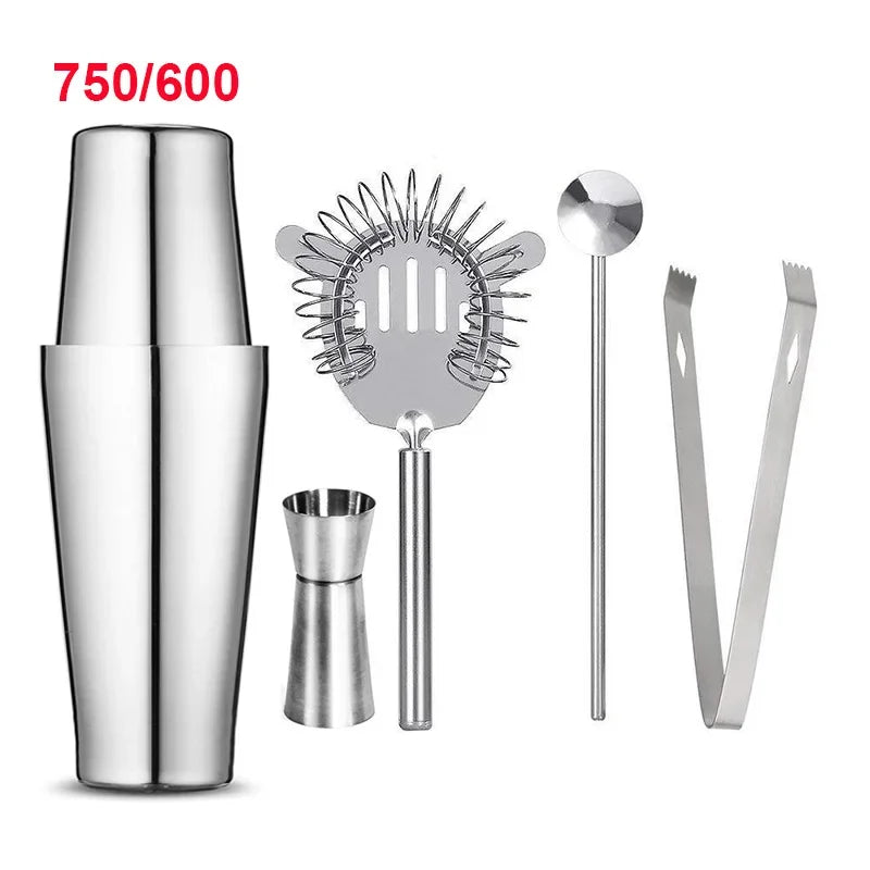 UPORS Boston Shaker Professional Stainless Steel Bartender Wine Cup Cocktail Mixer Martini Cocktail Shaker Bar Set Quick Pick Grocers