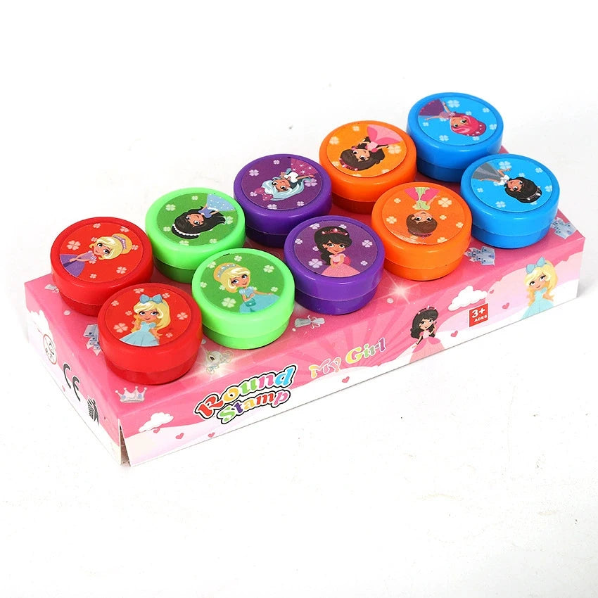 10pcs Assorted Stamps for Kids Self-ink Stamps Children Toy Stamps Smiley Face Seal Scrapbooking DIY Painting Photo Album Decor Quick Pick Grocers