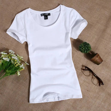 MRMT 2026 Women's T Shirt Casual Women Short Sleeved Slim Solid Color Simple Pure Tees Womens T-Shirt For Female Women T shirts Quick Pick Grocers