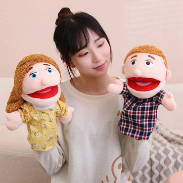28-33cm Kids Plush Finger & Hand Puppet Popular Activity Boy Girl Role Play Bedtime Story Props Family Role Playing Toys Doll Econic Blanks