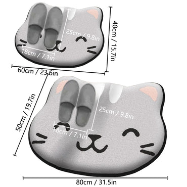 Thickened special-shaped bathroom absorbent floor mat flannel toilet mat shower room non-slip and dirt-resistant foot mat Quick Pick Grocers