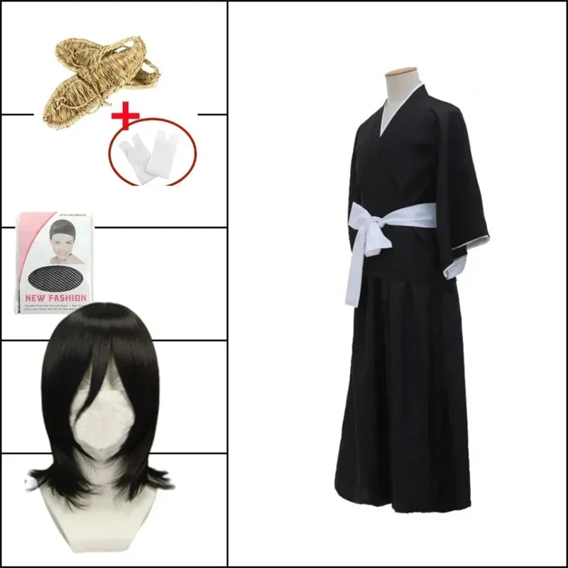 Bleach Kuchiki Rukia Cosplay Costumes Kurosaki Ichigo Die Pa Soul Society Shinigami Kimono Full Outfit Thousand-Year Blood War Quick Pick Grocers