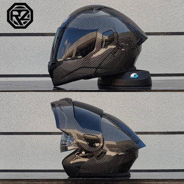 ORZ Personalised Motorcycle Full Face Helmet Men Women Fashion Dual Lens Helmets Motocross Racing Modular Flip Up Casco Moto Quick Pick Grocers