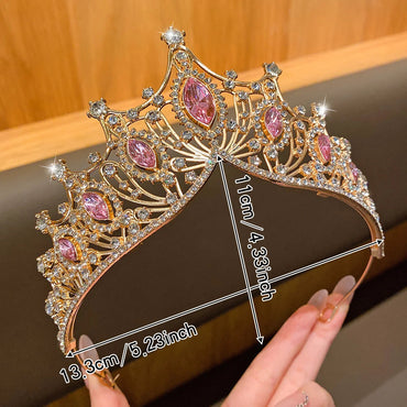 1 large crown fashionable temperament crown headband sweet wind hair accessory suitable for performances and birthdays Quick Pick Grocers