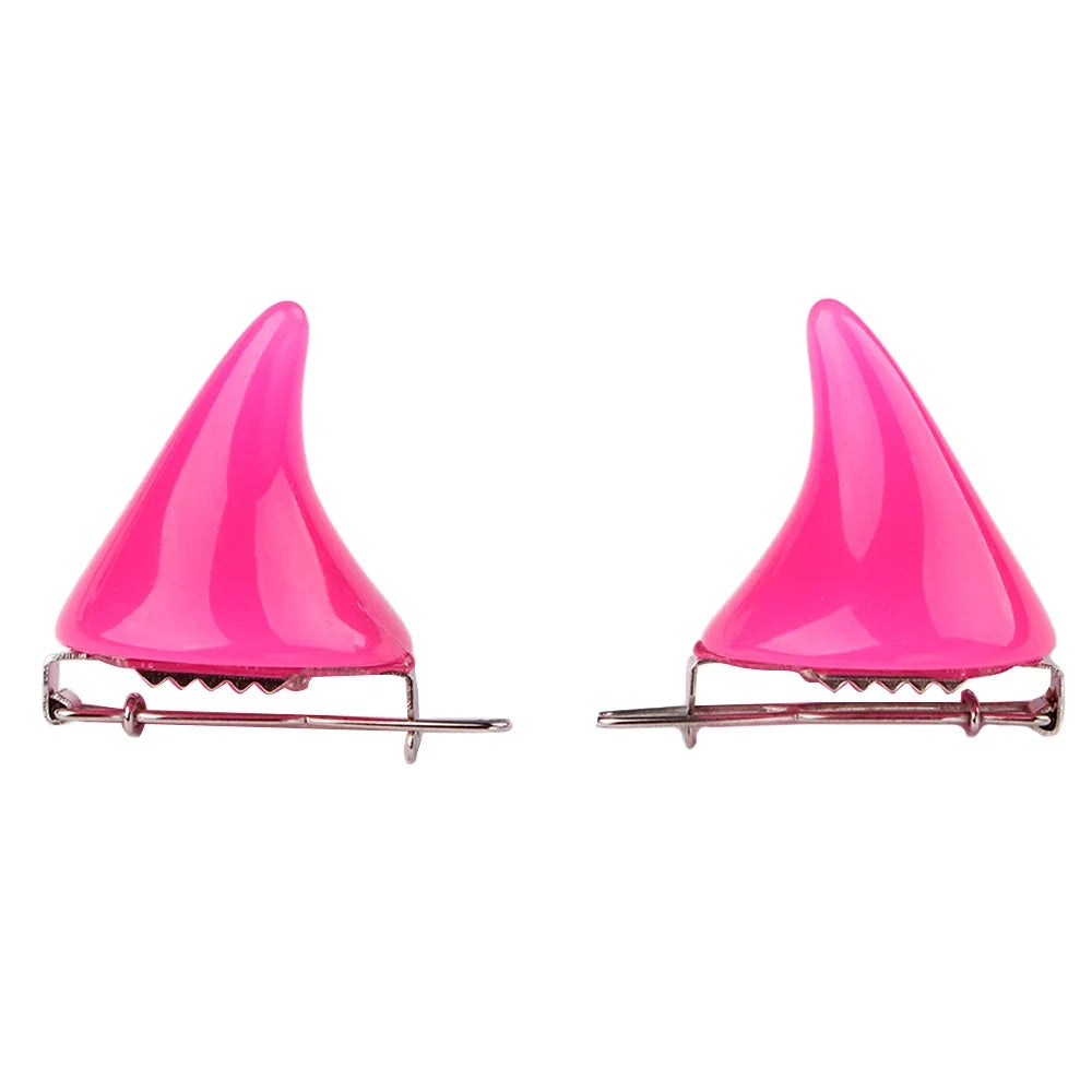 Halloween Hair Accessories Clip 1 Pair Small Demon OX Horn Hairpins Gothic Party Cosplay Costume Pin Hairpins Costume Horn Quick Pick Grocers