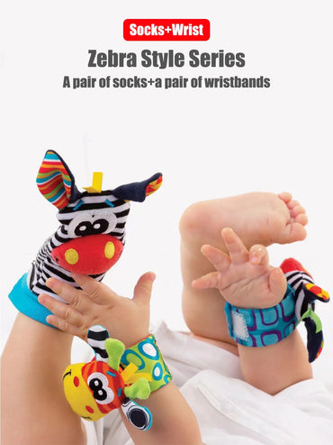 4pcs/Set Baby Infant Wrist Rattle Socks Toys 0-12 Month Girl Boy Early Educational Development Cute Toddlers Sensory Gifts Purest Peak