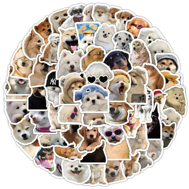 10/50/100pcs Funny Dog Stickers Cartoon Cute Decals Toy Stationery Guitar Phone Bicycle Laptop Luggage Car Graffiti Kids Sticker Quick Pick Grocers