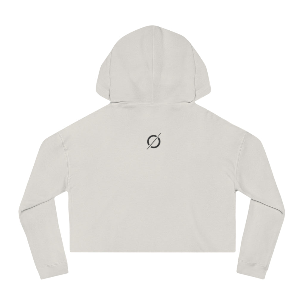 Cropped Hoodie Sweatshirt for Women with Cropped Design and Ribbed Cuffs Printify