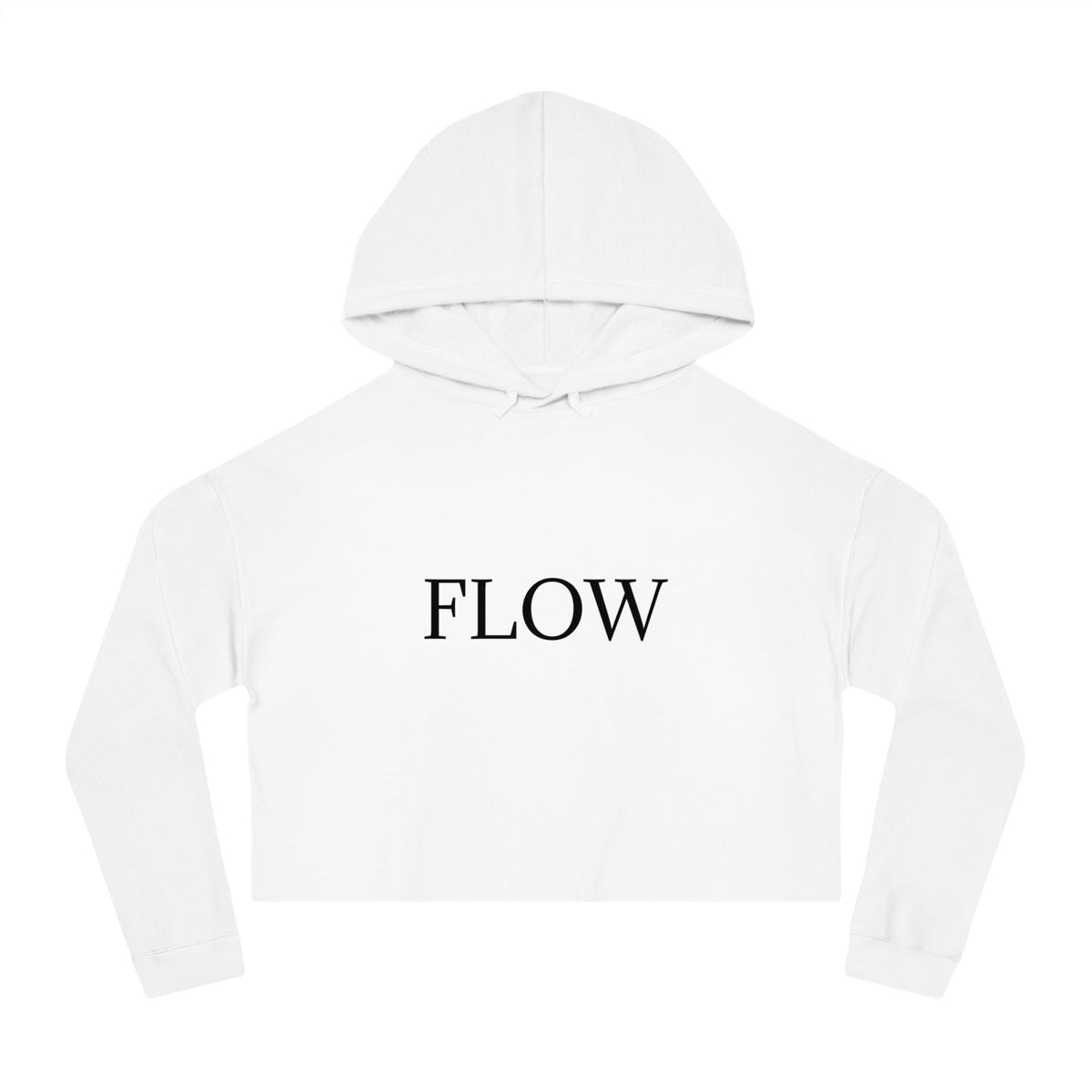 Cropped Hoodie Sweatshirt for Women with Cropped Design and Ribbed Cuffs Printify