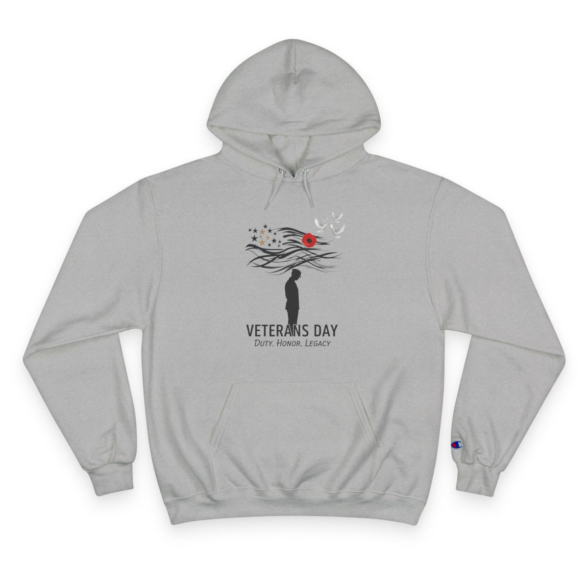 Veterans Day Champion Hoodie, Cozy Hoodie, Gift for Veterans, Memorial Day Apparel, Support Our Troops Printify