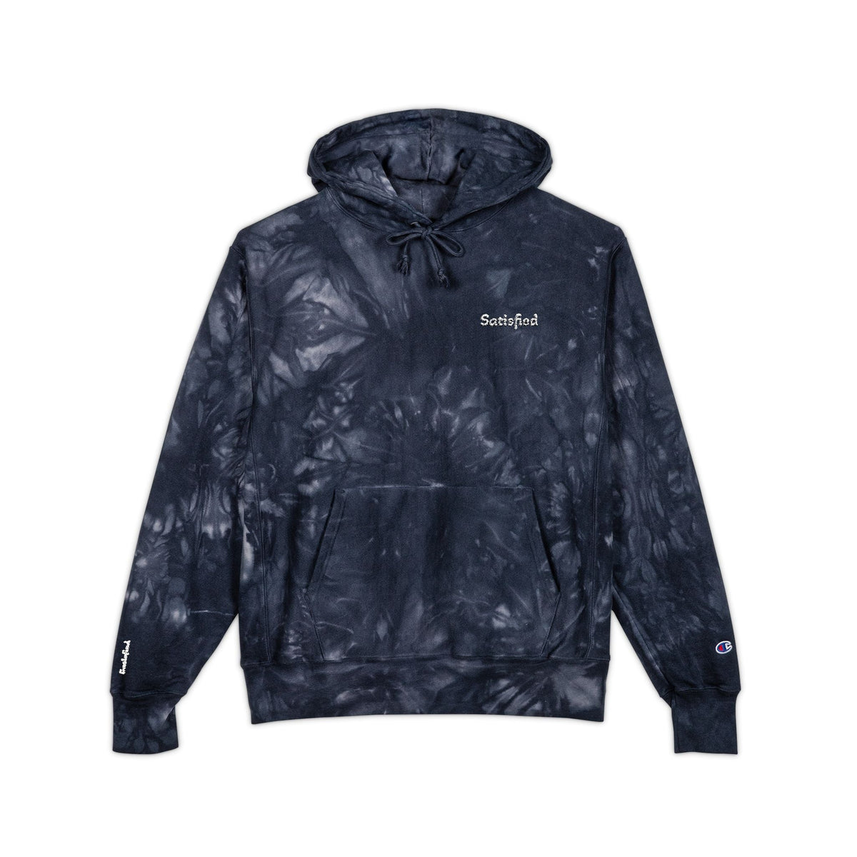 Tie-Dye Champion Hoodie - Cozy and Stylish Unisex Embroidered Sweater Printify