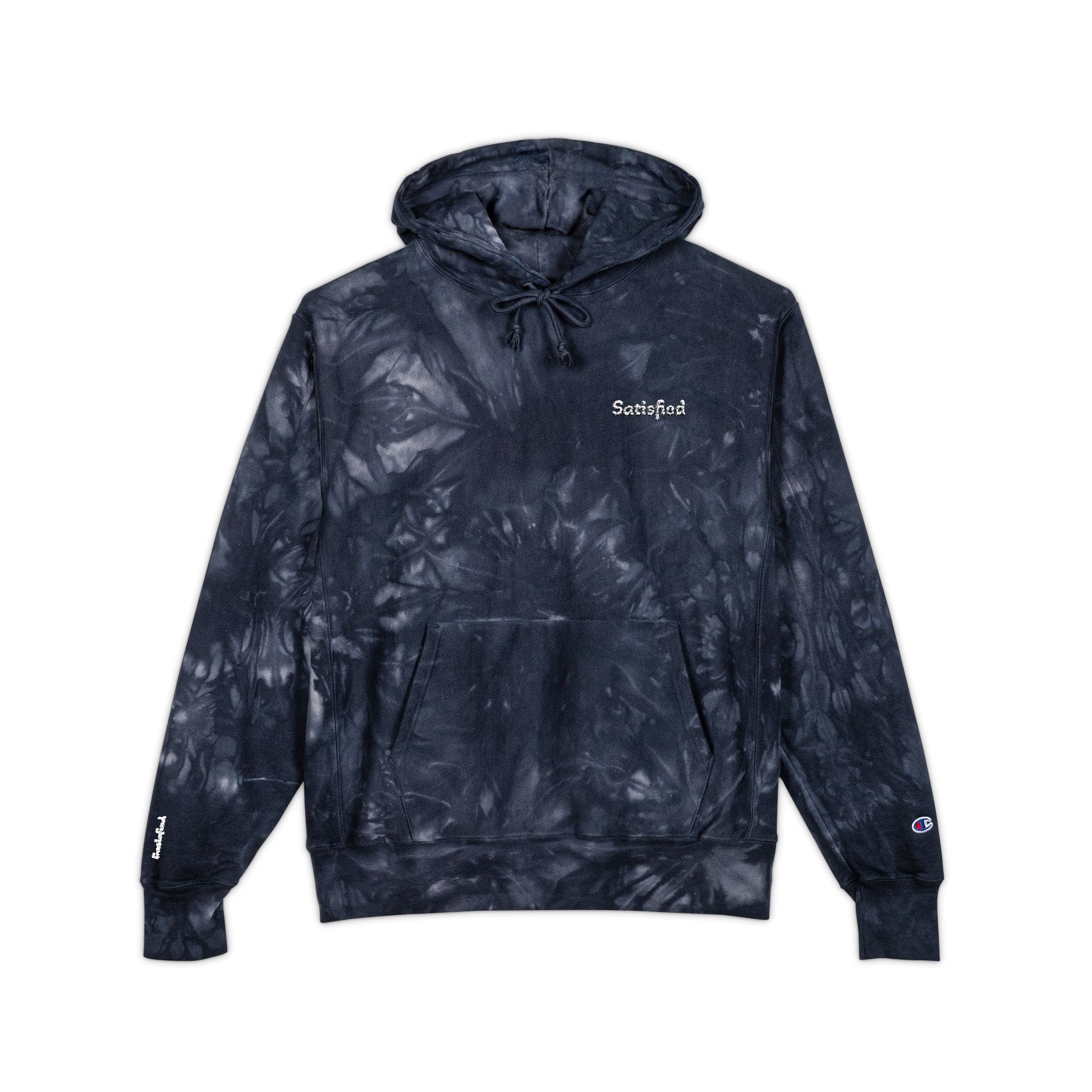 Tie-Dye Champion Hoodie - Cozy and Stylish Unisex Embroidered Sweater Printify