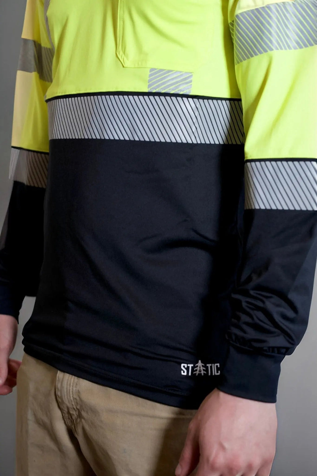 Non FR Hi-Vis Long Sleeve Shirt - Neon Static FR