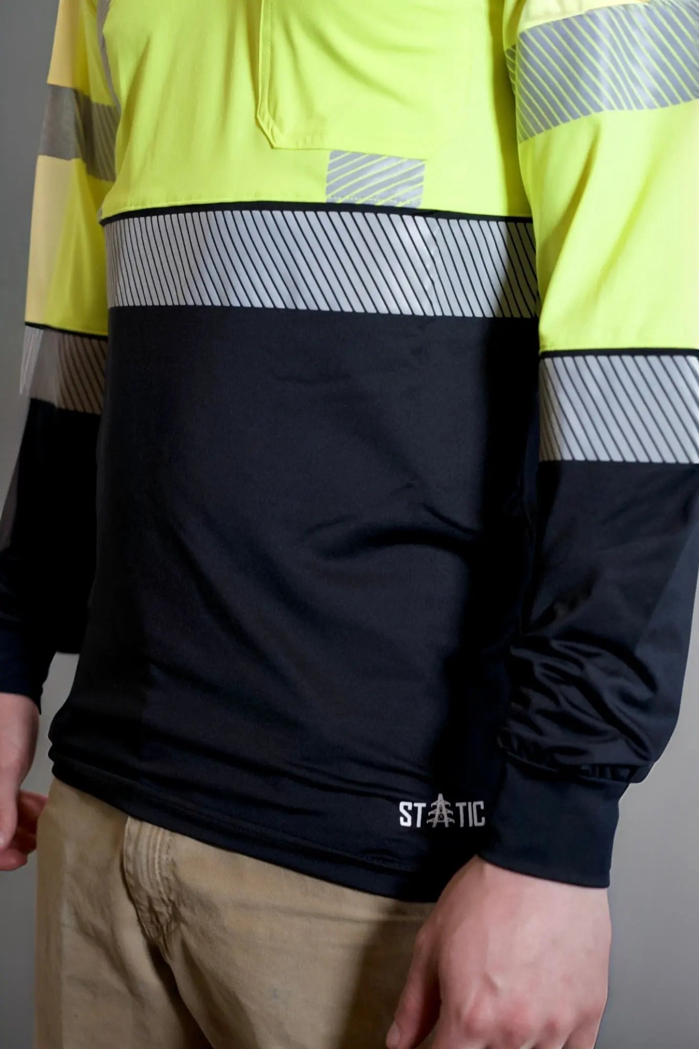 Non FR Hi-Vis Long Sleeve Shirt - Neon Static FR