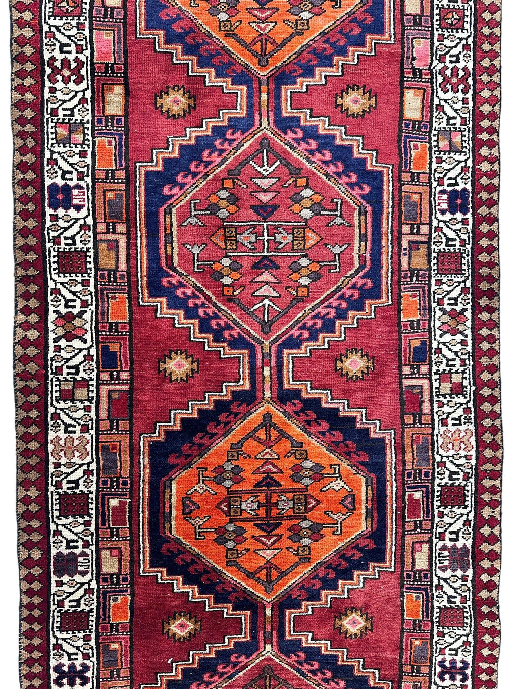 Vintage Persian Sarab Wool Runner Rug 3’4 x 10’7”