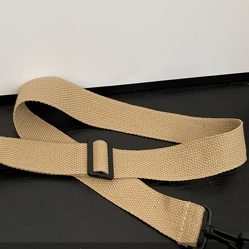 Large Capacity Nylon Crossbody Bag Casual Solid Color Messenger Shoulder Bag with Removable Strap Quick Pick Grocers