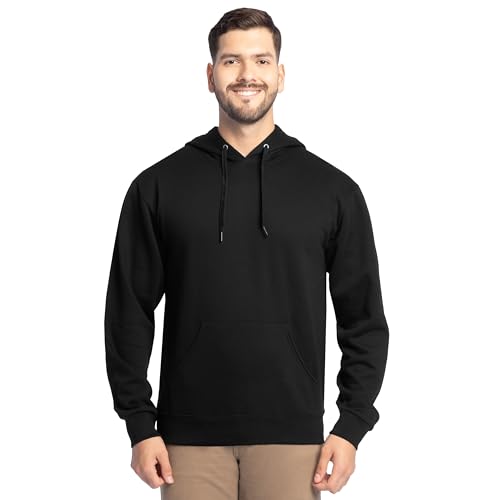 Fruit of the Loom mens Eversoft Fleece Sweatshirts & Hoodies Shirt, Pullover - Black, Large US Econic Blanks