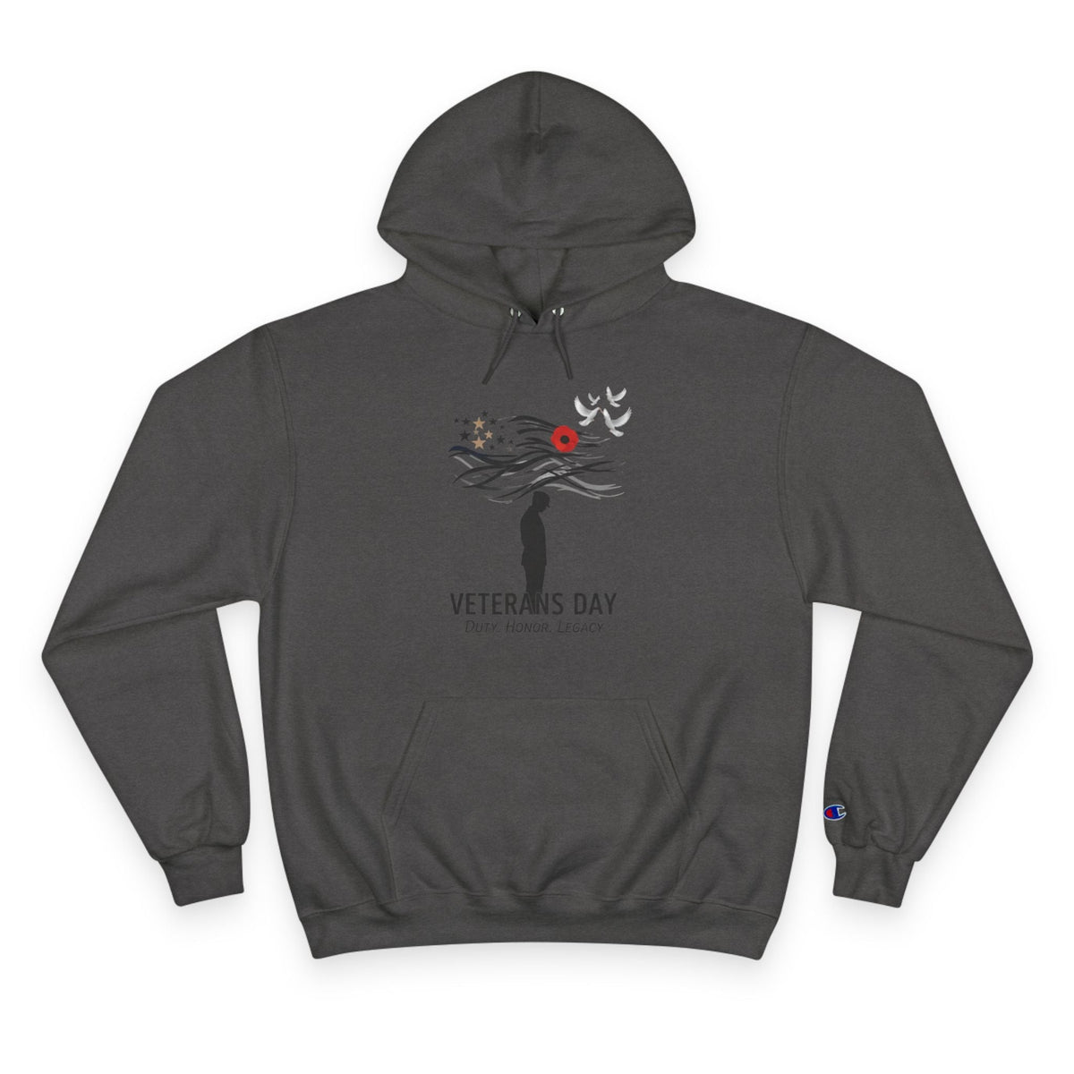 Veterans Day Champion Hoodie, Cozy Hoodie, Gift for Veterans, Memorial Day Apparel, Support Our Troops Printify