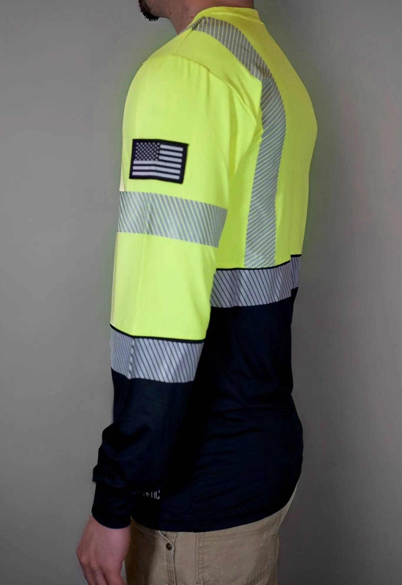 Non FR Hi-Vis Long Sleeve Shirt - Neon Static FR