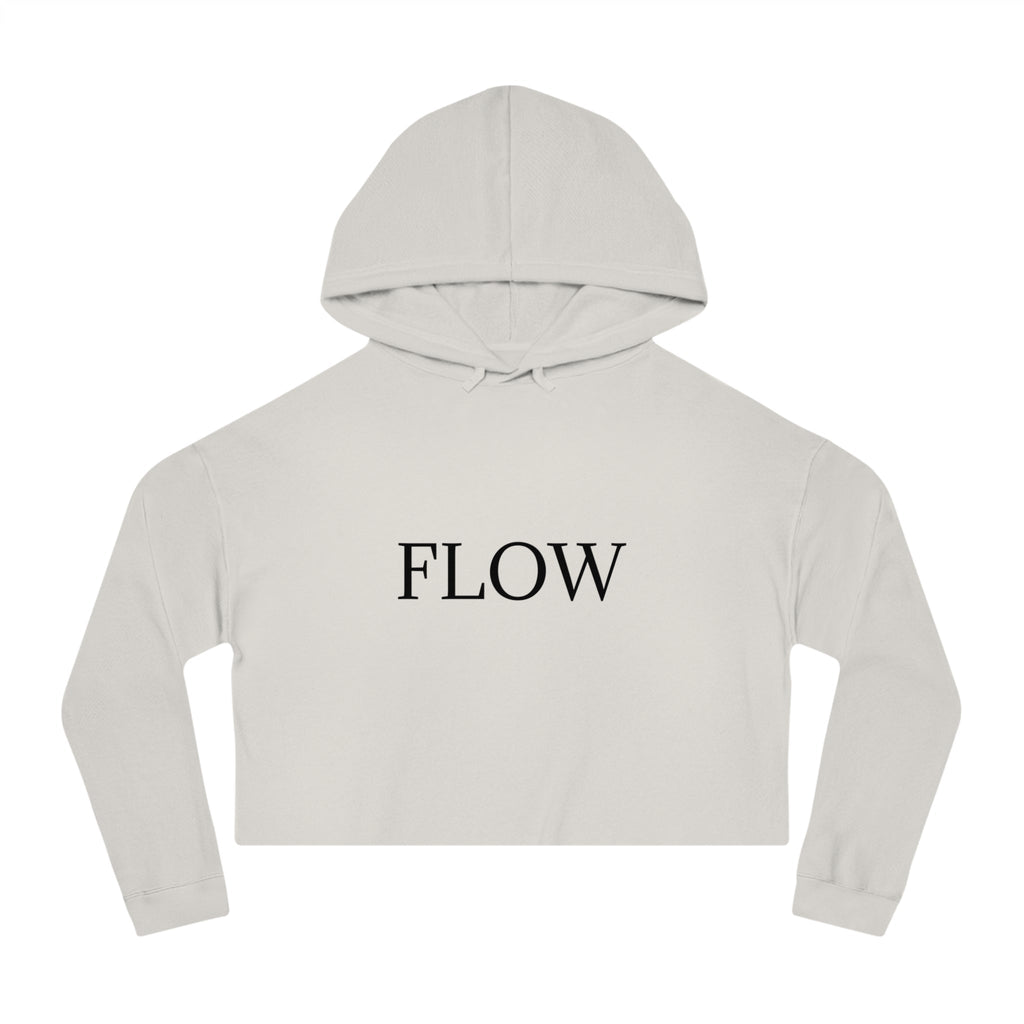 Cropped Hoodie Sweatshirt for Women with Cropped Design and Ribbed Cuffs Printify