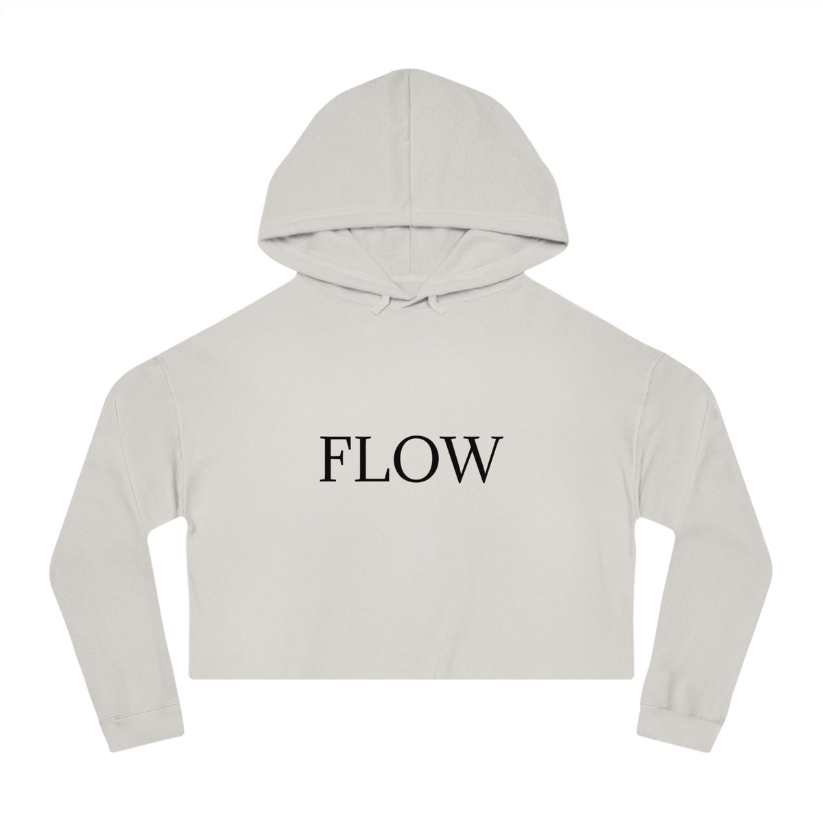Cropped Hoodie Sweatshirt for Women with Cropped Design and Ribbed Cuffs Printify