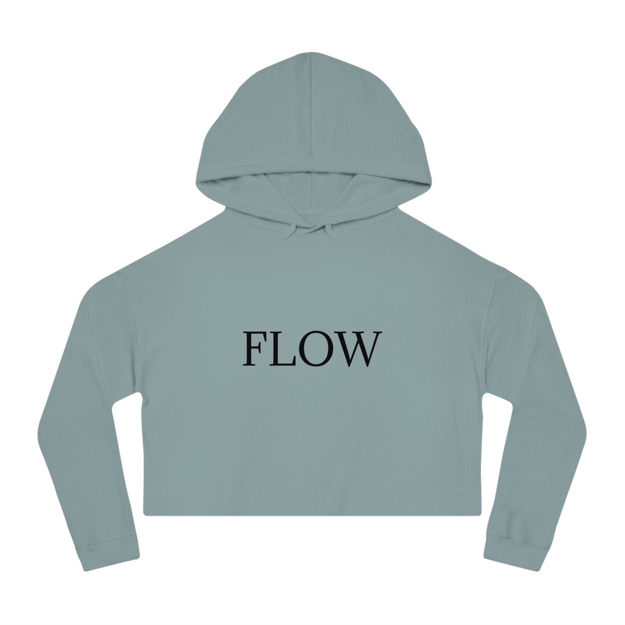 Cropped Hoodie Sweatshirt for Women with Cropped Design and Ribbed Cuffs Printify
