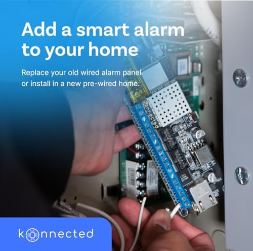 12-Zone Wired Smart Alarm Panel - Konnected Alarm Panel Pro Conversion Kit - Make Wired Alarm System Smart - SmartThings, Alexa - No Batteries or Monthly Subscription - Wi-Fi &amp; Ethernet Connection Quick Pick Grocers