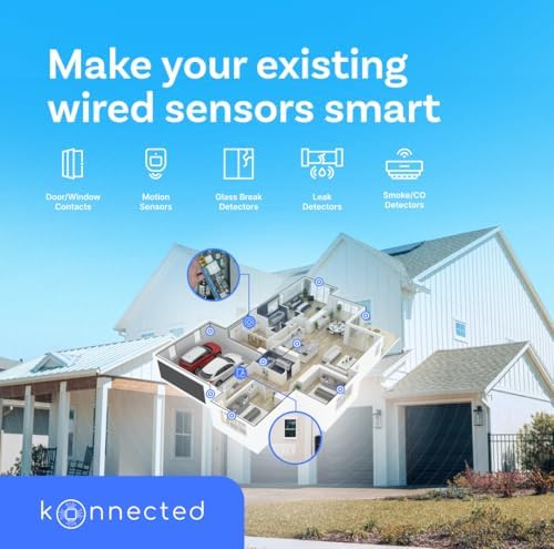 12-Zone Wired Smart Alarm Panel - Konnected Alarm Panel Pro Conversion Kit - Make Wired Alarm System Smart - SmartThings, Alexa - No Batteries or Monthly Subscription - Wi-Fi &amp; Ethernet Connection Quick Pick Grocers
