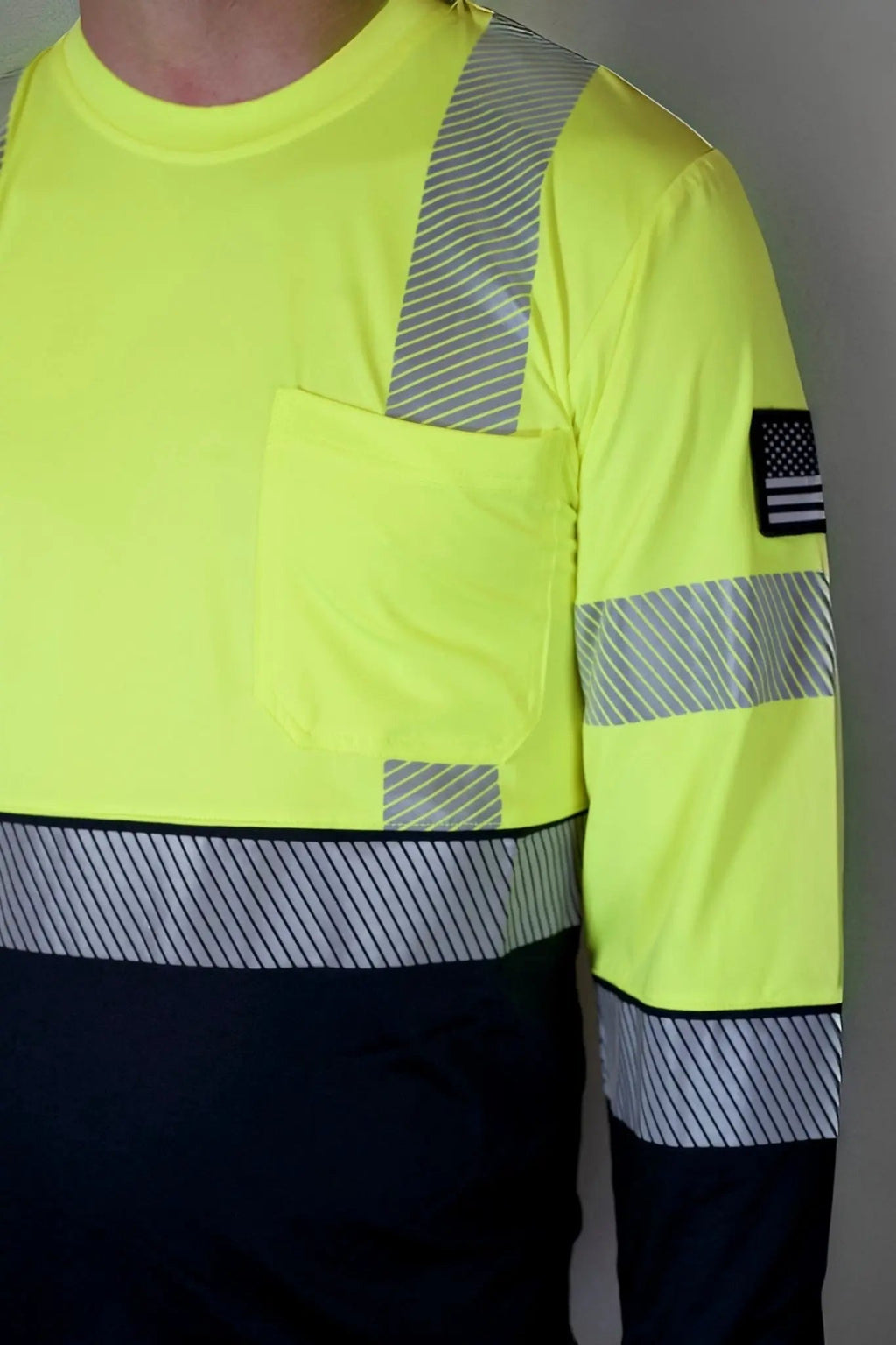 Non FR Hi-Vis Long Sleeve Shirt - Neon Static FR