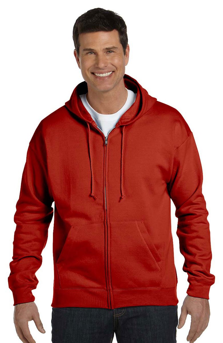 Hanes Men's Full-Zip Eco-Smart Hoodie, Light Blue, XX-Large Econic Blanks
