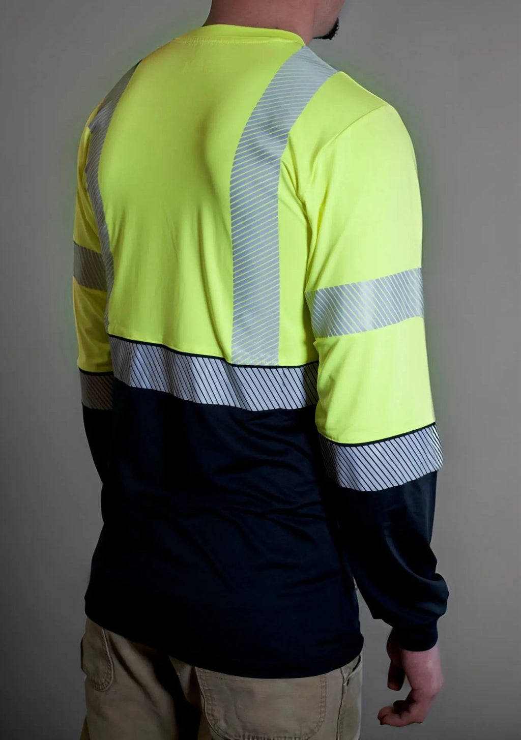 Non FR Hi-Vis Long Sleeve Shirt - Neon Static FR