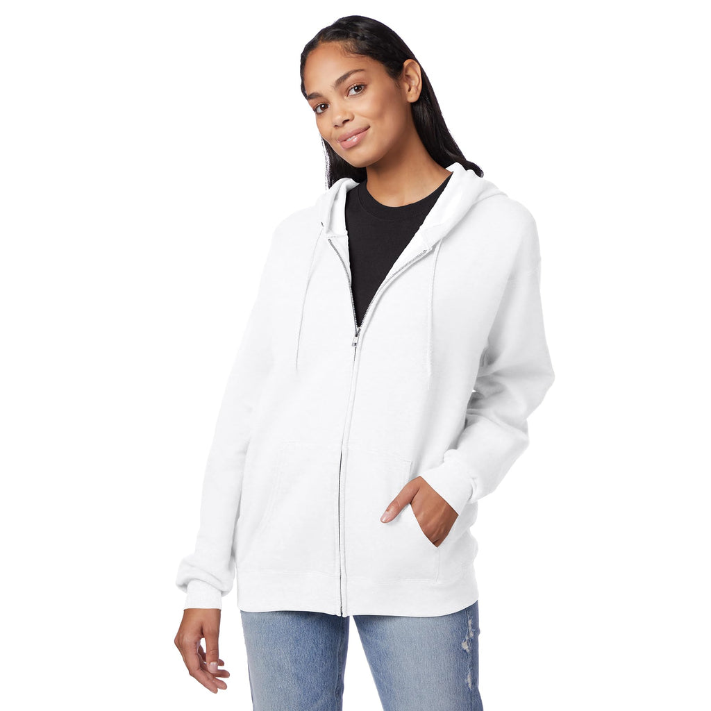 Hanes Men's Full-Zip Eco-Smart Hoodie, Light Blue, XX-Large Econic Blanks