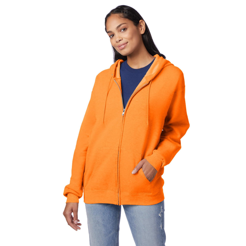 Hanes Men's Full-Zip Eco-Smart Hoodie, Light Blue, XX-Large Econic Blanks