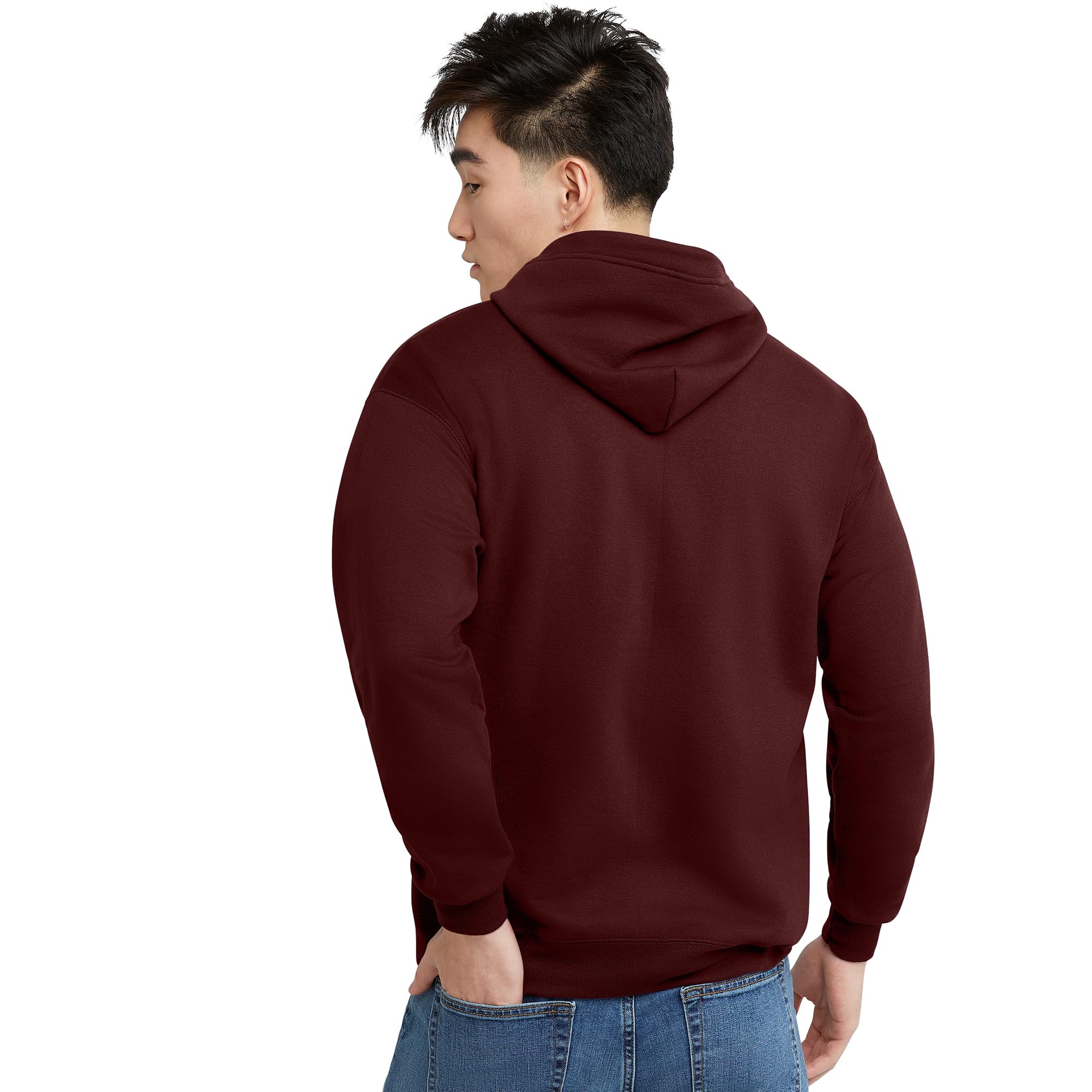 Hanes Men's Full-Zip Eco-Smart Hoodie, Light Blue, XX-Large Econic Blanks