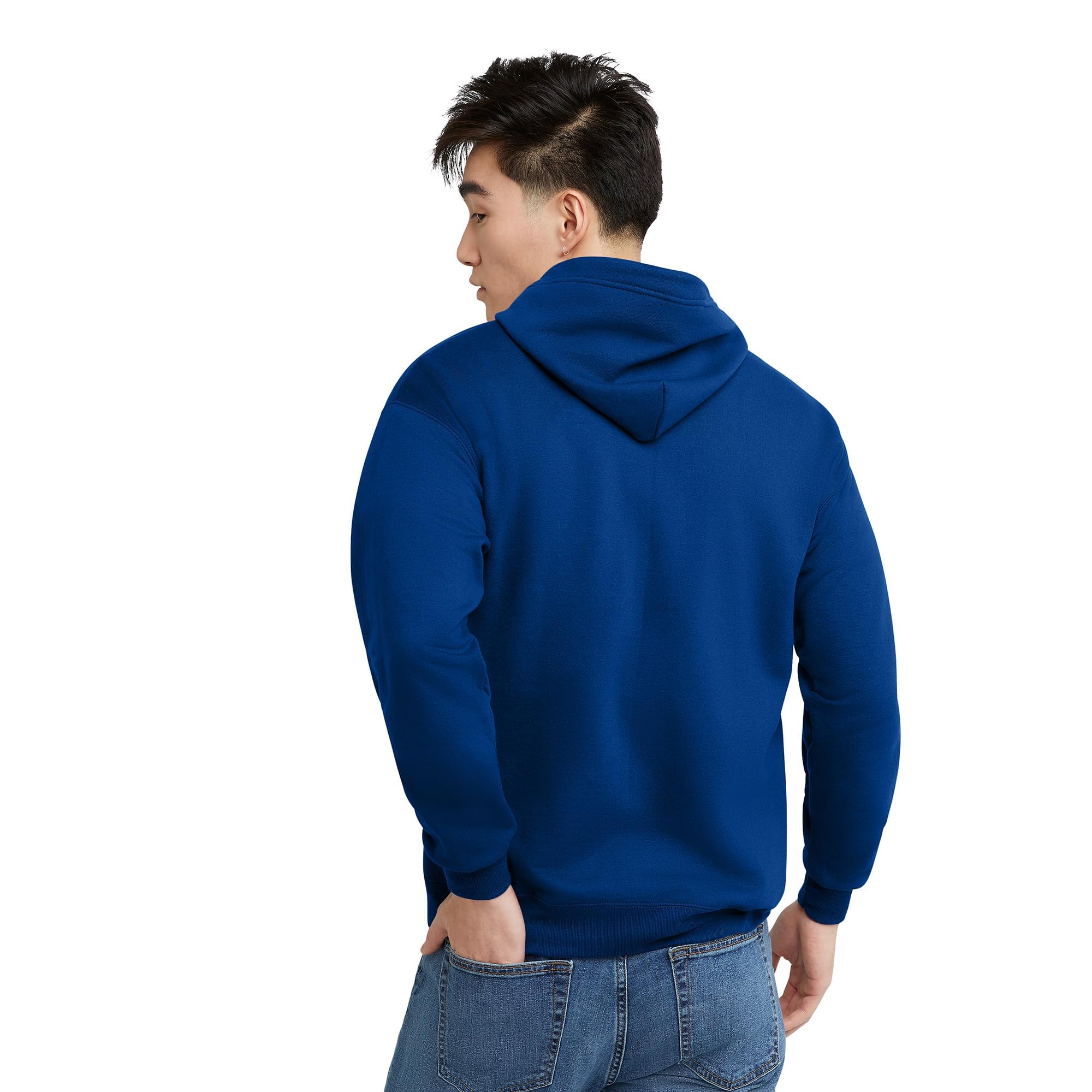 Hanes Men's Full-Zip Eco-Smart Hoodie, Light Blue, XX-Large Econic Blanks