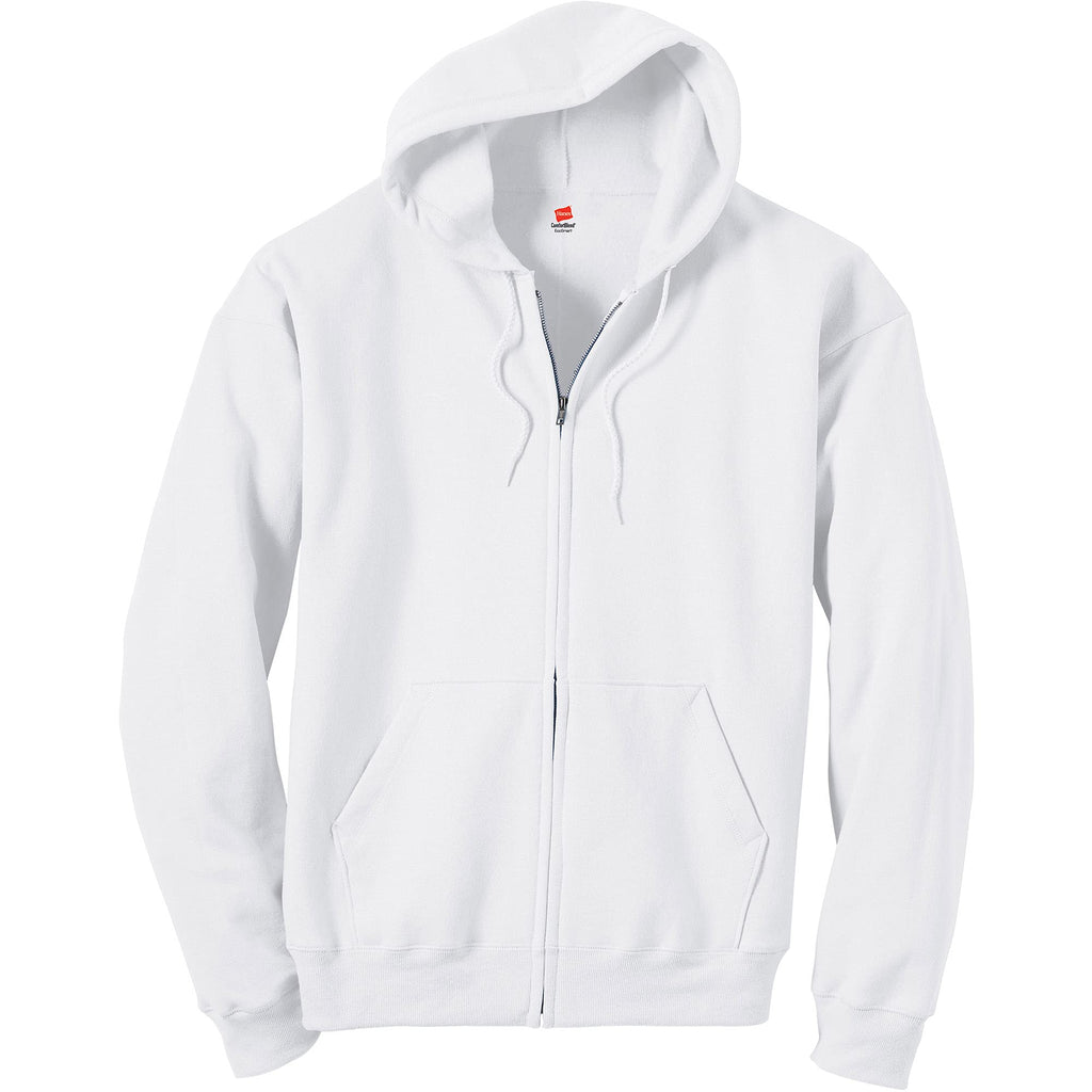 Hanes Men's Full-Zip Eco-Smart Hoodie, Light Blue, XX-Large Econic Blanks