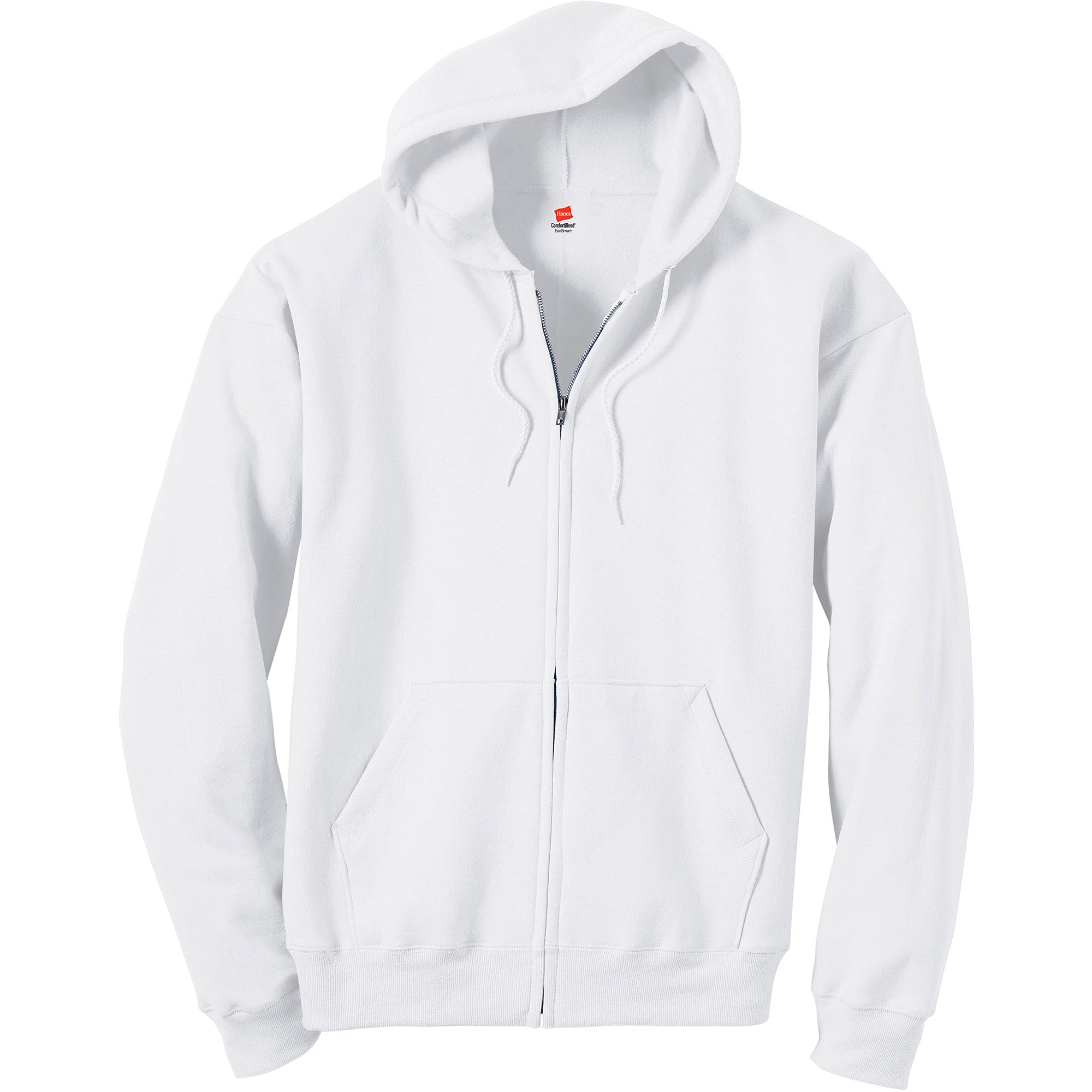 Hanes Men's Full-Zip Eco-Smart Hoodie, Light Blue, XX-Large Econic Blanks