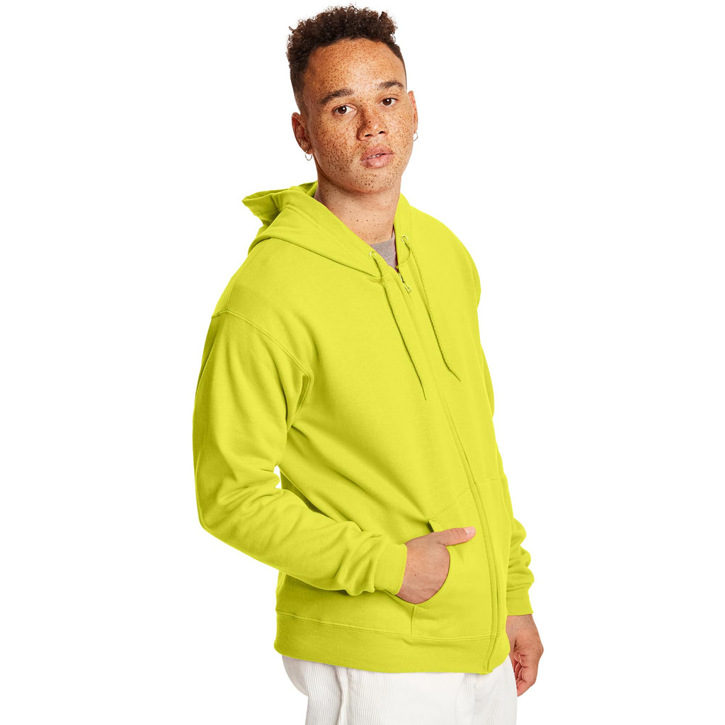 Hanes Men's Full-Zip Eco-Smart Hoodie, Light Blue, XX-Large Econic Blanks